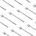 HUHOLE 25 Pack 10 Inch Black Pegboard L Hooks for 1/4 Inch Pegboard
