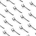 HUHOLE 25 Pack 4 Inch Black Pegboard L Hooks for 1/4 Inch Pegboard