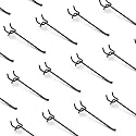 HUHOLE 25 Pack 6 Inch Black Pegboard L Hooks for 1/4 Inch Pegboard