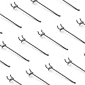 HUHOLE 25 Pack 8 Inch Black Pegboard L Hooks for 1/4 Inch Pegboard