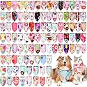 Huhumy 100 Pcs Donut Dog Bandanas Bulk Summer Donut Bandanas for Dogs