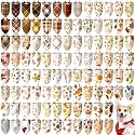 Huhumy 100 Pcs Fall Dog Bandanas Bulk Autumn Bandana for Medium Large Dog
