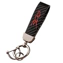 HUIANTS Carbon Fiber Style Car Keychain 300 Emblem Microfiber Leather Key Chain Compatible with Chrysler 300 300C 300S Accessories