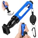 Golf Club Cleaning Kit,Golf Accessories,Golf Cleaning Kit with Golf Club Cleaner Water Brush,Towel,Divot Repair Tool,Groove Sharpener,Golf Ball Alignment Complete Golf Kit