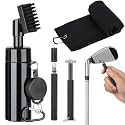 Golf Club Cleaning Kit,Golf Accessories,Golf Cleaning Kit with Golf Club Cleaner Water Brush,Towel,Divot Repair Tool,Groove Sharpener,Golf Ball Alignment Complete Golf Kit
