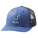 HUK Men's Mesh Trucker Snapback Hat | Anti-Glare Fishing Hat