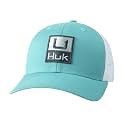 HUK Men's Mesh Trucker Snapback Hat | Anti-Glare Fishing Hat