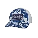 HUK Men's Mesh Trucker Snapback Hat | Anti-Glare Fishing Hat