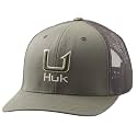 HUK Men's Mesh Trucker Snapback Hat | Anti-Glare Fishing Hat