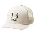 HUK Men's Mesh Trucker Snapback Hat | Anti-Glare Fishing Hat