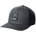 HUK Men's Mesh Trucker Snapback Hat | Anti-Glare Fishing Hat