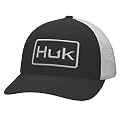 HUK Men's Mesh Trucker Snapback Hat | Anti-Glare Fishing Hat