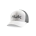 HUK Men's Mesh Trucker Snapback Hat | Anti-Glare Fishing Hat
