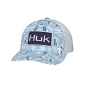 HUK Men's Mesh Trucker Snapback Hat | Anti-Glare Fishing Hat