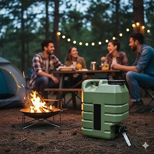 hukimoyo 12l camping water can with tap portable camping picnic hiking camping water tank storage container for travelling big water can with tap camping water container
