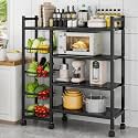 Hukimoyo 4-Tier Metal Kitchen Storage Rack with