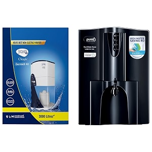 pureit hul eco water saver mineral rouvmf as wall mountedcounter top black 10lwater purifier amp hul pureit germkill kit for classic 23 l water purifier - 3000 l capacity