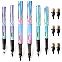 6 Pcs Everlasting Pencils, Infinity Pencil with Eraser, Inkless Eternal Pencil with 6 Replacement Nibs, Reusable Forever Pencil for Kids Writing Sketching Drawing