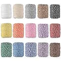 HULISEN Colorful Bakers Twine, 15 Rolls Cotton String, 2mm 3 Strands