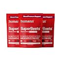 HumanN SuperBeets Heart Chews Zero Sugar, Pomegranate Berry Flavor, 180 Ct