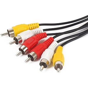 humbeampco-3 rca male to male 3 rca audio video av cable suitable for tv lc led home theater laptop pc dvd black1 pc pack