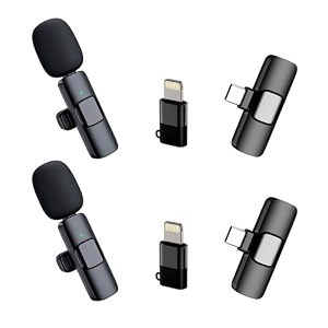 humble 2 in 1 wireless dynamic lapel collar mic voice recording filter microphone compatible with apple and all type-c mobile phones for live shows interview amp vlog short video pack of 2
