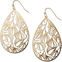 Humble Chic NY Teardrop Dangle Earrings for Women - Filigree Earrings