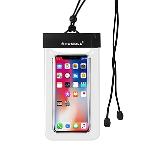 humble pvc universal waterproof phone caseipx8-ratedfits smartphones up to 7234 ideal for beachswimming amp boatingwith adjustable lanyard for underwater photography amp video recording transparent
