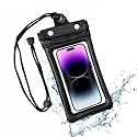 Humble TPU Universal Waterproof Pouch with HD Clarity,Floating Design,Triple-Layer Locking System,and Hands-Free Lanyard Perfect for Swimming,Boating,Pool,Beach Fits Smartphones Up to 6.9" Black