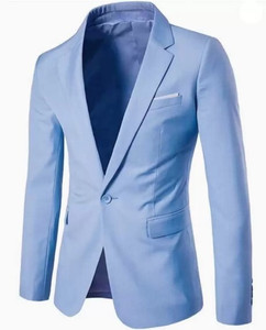 HUMJOLI MENS WEAR Solid Single Breasted Casual