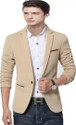 HUMJOLI MENS WEAR Solid Single Breasted Casual