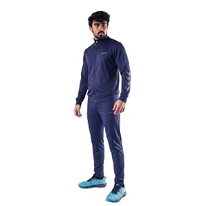 hummel promo men39s all weather regular fit track suit with zipper and pockets comfortable breathable stretchable soft fabric for everyday use ideal for gym training or running loungwear