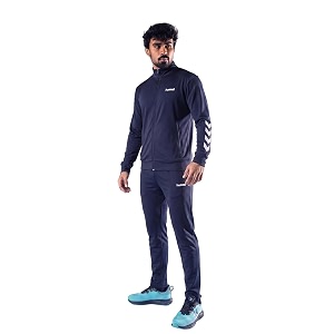 hummel promo men39s all weather regular fit track suit with zipper and pockets comfortable breathable stretchable soft fabric for everyday use ideal for gym training or running loungwear