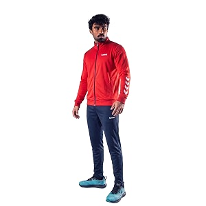 hummel promo men39s all weather regular fit track suit with zipper and pockets comfortable breathable stretchable soft fabric for everyday use ideal for gym training or running loungwear