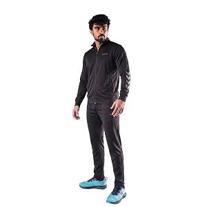 hummel promo men39s all weather regular fit track suit with zipper and pockets comfortable breathable stretchable soft fabric for everyday use ideal for gym training or running loungwear