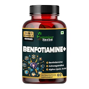 Humming Herbs Benfotiamine 600mg with Ashwagandha