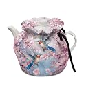 Hummingbird Cherry Blossom Tea Cosy Kitchen Home Decorative Insulated Tea Pot Cover Breakfast Warmer Teapot Cozies for Home Kitchen Table Decor
