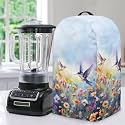Hummingbird Daisy Purple Blender Cover Kitchen Appliance Anti Fingerprint Dust Proof Stain Resistant Coffee Maker Food Processor Stand Mixer Cover for Home Kitchen Decor