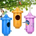 Hummingbird House 3 Pack Blue Yellow Purple for Outside Hanging