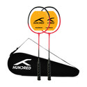 Hundred Powertek Ultra X Combo (2 Strung Rackets with 1 Full Cover) Badminton Kit