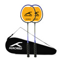 Hundred Powertek Ultra X Combo (2 Strung Rackets with 1 Full Cover) Badminton Kit