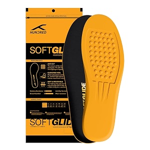 hundred soft glide performance insoles  plush cushioning  anti-slip  soft amp breathable  personalized comfort for any shoe  unisex  1 pair