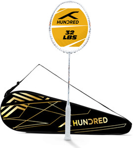 Hundred T-REX 800 White Strung Badminton Racquet