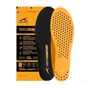 hundred ventcomfort performance insoles  honeycomb ventilation  odourless shock absorption cushioning  personalized comfort for any shoe  unisex  1 pair 95 uk  10 uk