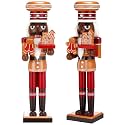 Hungdao 15 Inch Black Nutcracker Christmas Decor Wooden, House