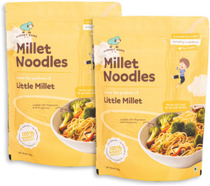 hungry bums little millet noodles 100 sun dried non-fried high no maida gluten free instant noodles 2 x 180 g