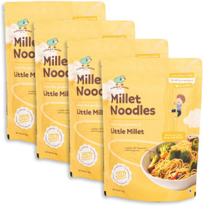 hungry bums little millet noodles 100 sun dried non-fried high no maida gluten free instant noodles 4 x 180 g