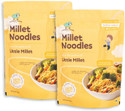 HUNGRY BUMS Little Millet Noodles 100% Sun Dried Non-Fried High No Maida Gluten Free Instant Noodles (2 x 180 g)