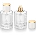 Hunky Dory 2pcs 100ml Empty Refillable Reusable Perfume Bottle With Cap and Metally Pump For Perfume, Essential oil, Beauty,Travel And Costmeic Use
