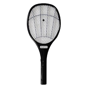 hunter premium rechargeable mosquito swatter bat  electric insect amp fly zapper racket  portable bug killer for home office amp outdoor use black pack of 2
